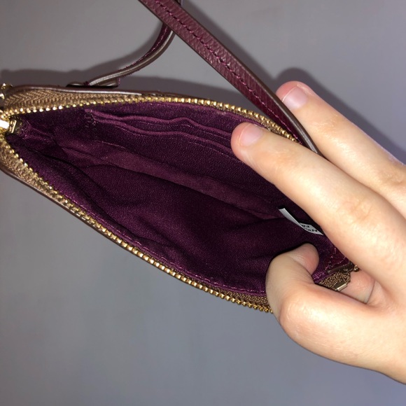 COACH BROWN AND GOLD WRISTLET WALLET - Picture 5 of 6